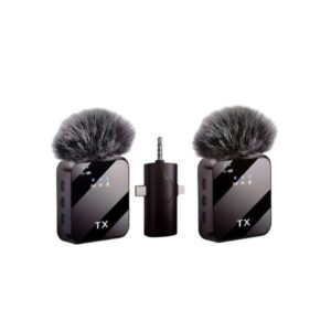 Double Wireless Fury Microphone, Noise Cancellation for Content Creation